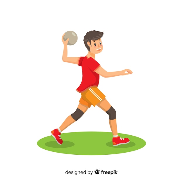 Download Free Happy Handball Player With Flat Design Free Vector Use our free logo maker to create a logo and build your brand. Put your logo on business cards, promotional products, or your website for brand visibility.