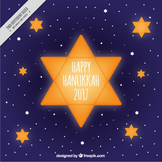 Happy hanukkah background with yellow
stars