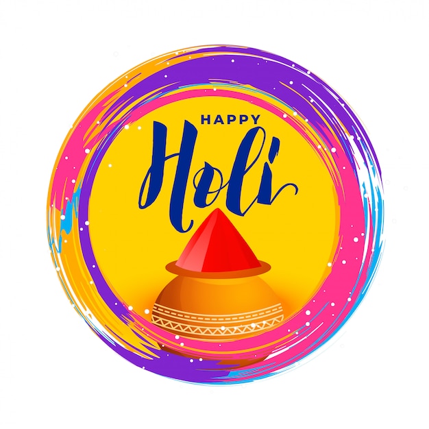 Free Vector | Happy holi colorful illustration