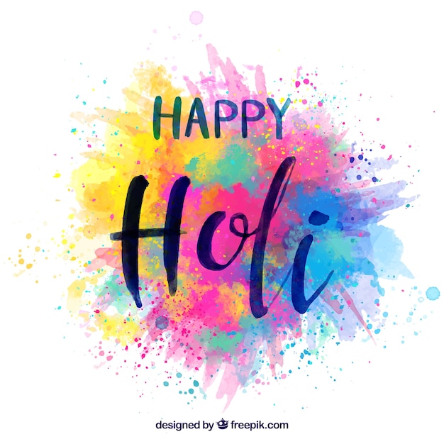 Happy holi colourful background Vector | Free Download