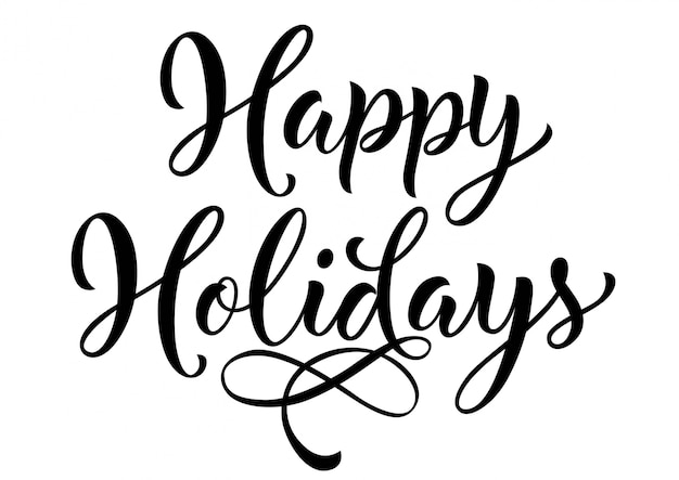 Happy Holidays Lettering - Stock Image - Everypixel