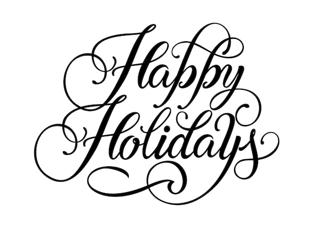 Download Happy holidays lettering | Free Vector