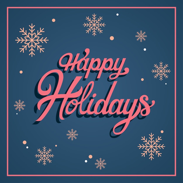 Premium Vector | Happy Holidays Lettering