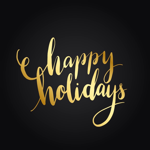 Free Vector | Happy holidays typography style vector