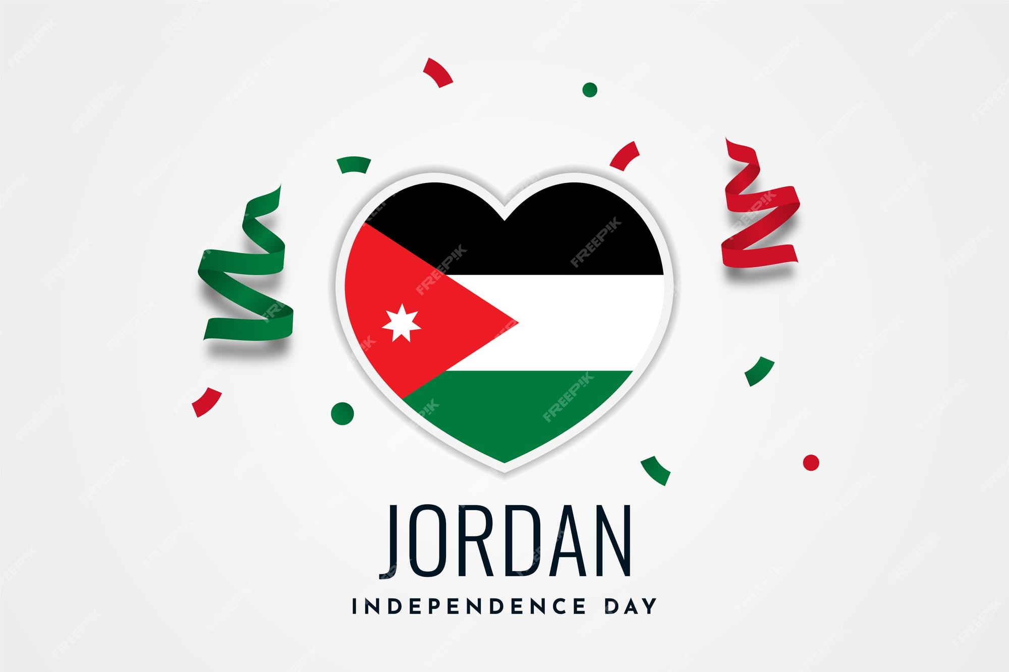 Premium Vector Happy independence day jordan illustration template design