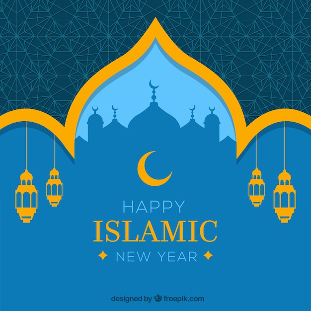 Happy islamic new year background