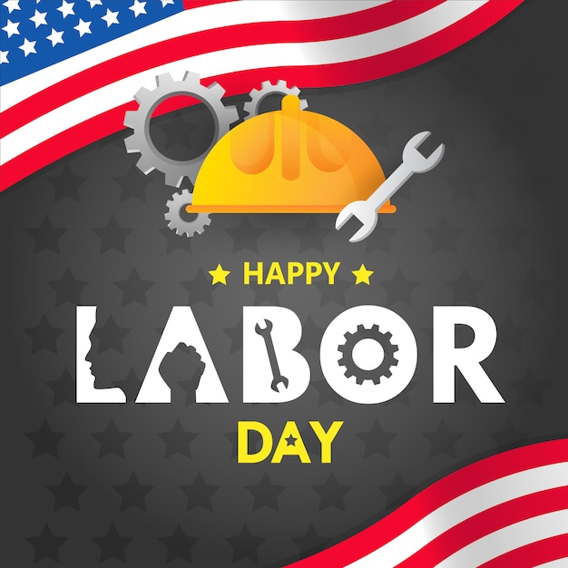 Premium Vector | Happy labor day in america design