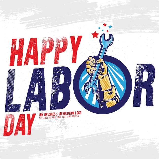 Premium Vector | Happy labor day banner