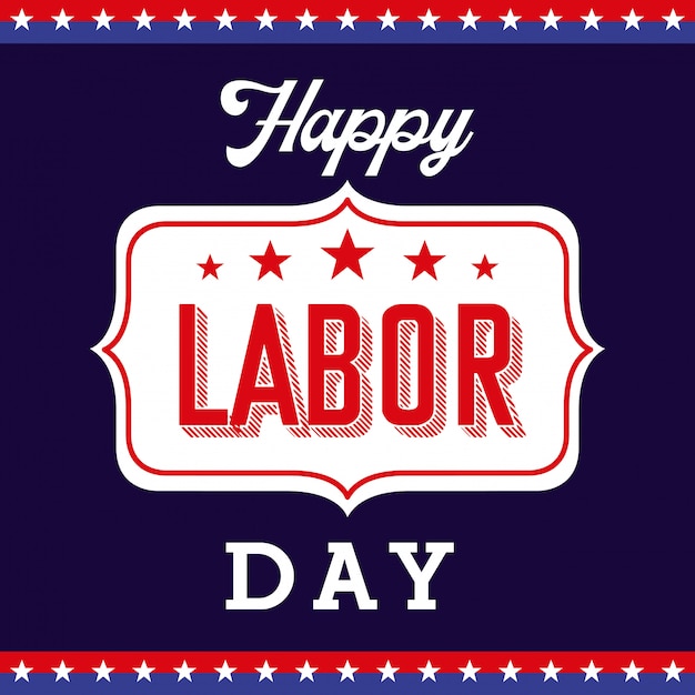 Premium Vector Happy Labor Day Card 2051