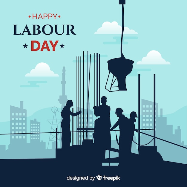 Happy labour day background Vector Free Download