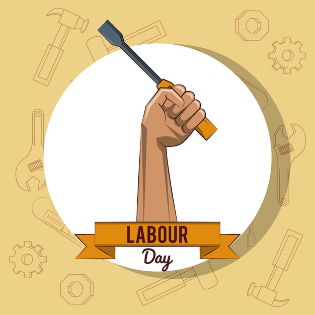 Premium Vector | Happy labour day card