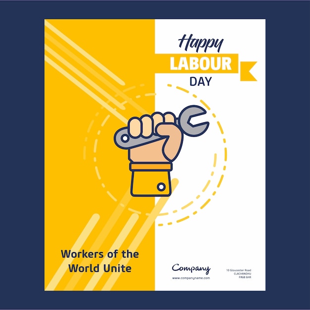 Premium Vector | Happy labour day design