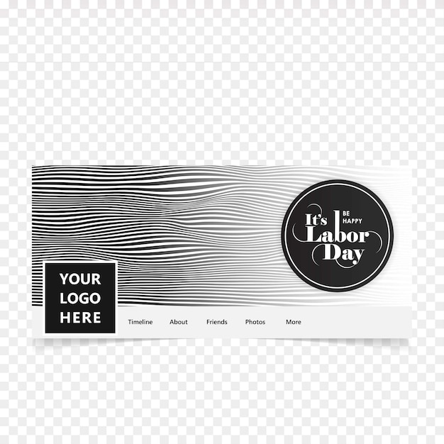 Free Vector Happy Labour Day Facebook Cover With Grey Background Vector