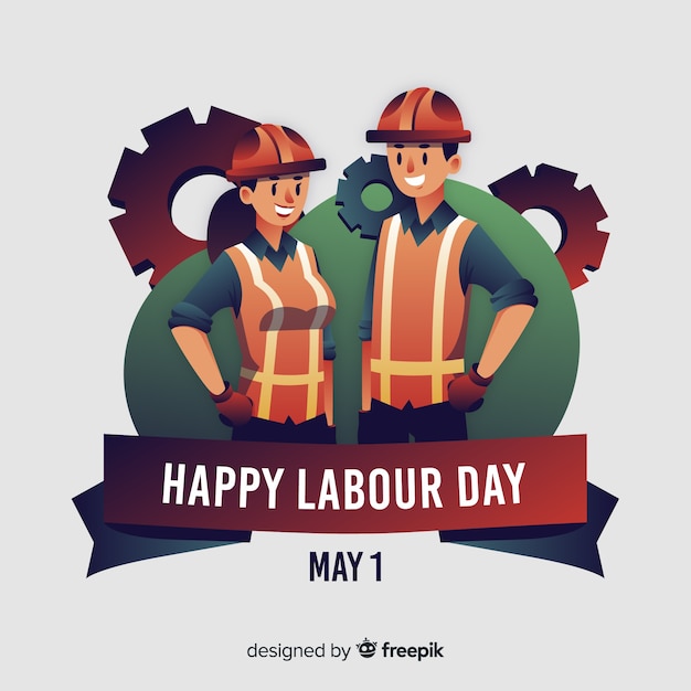 Happy labour day Vector Free Download