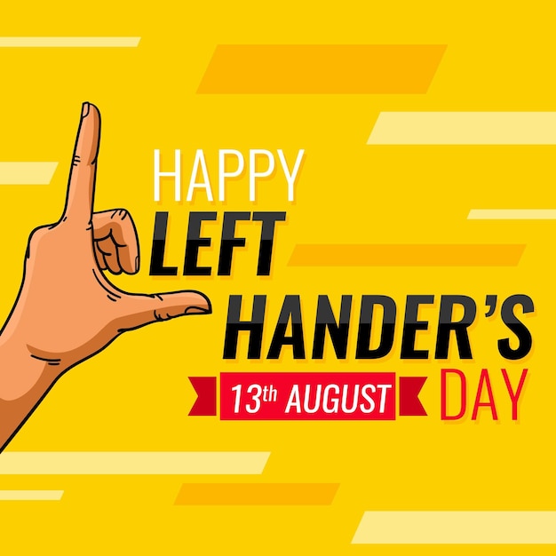 Free Vector | Happy Left Hander's Day With Gestures