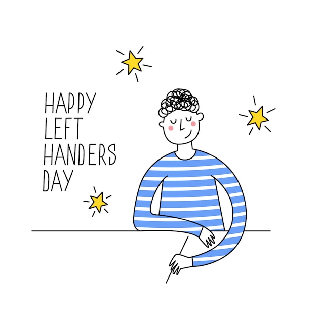 Happy lefthanders day. august 13, international lefthanders day