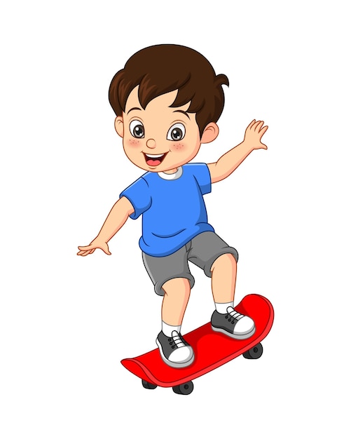Ребенок на скейте рисунок