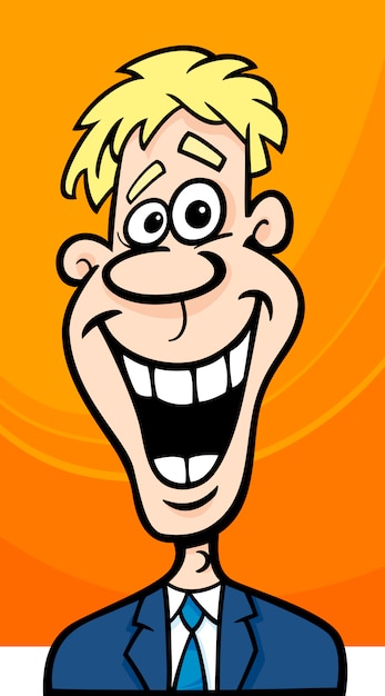 Happy man cartoon illustration Vector | Premium Download