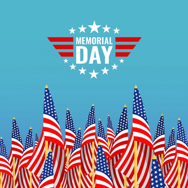 Premium Vector | Happy memorial day.