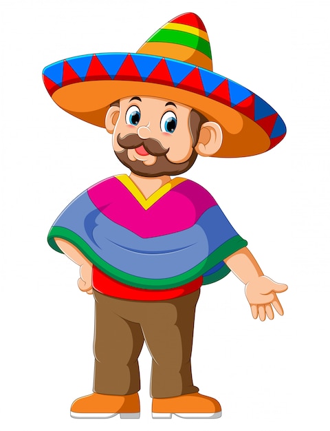 Premium Vector | Happy mexican cartoon character