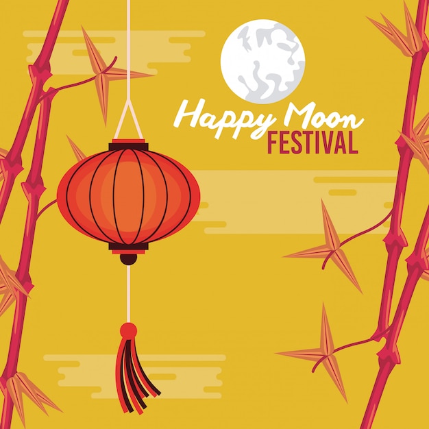 Premium Vector Happy Mid Autumn Festival Cards