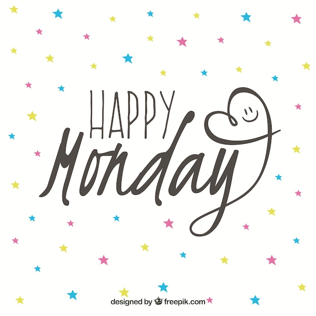 Happy monday colorful stars background Vector | Free Download