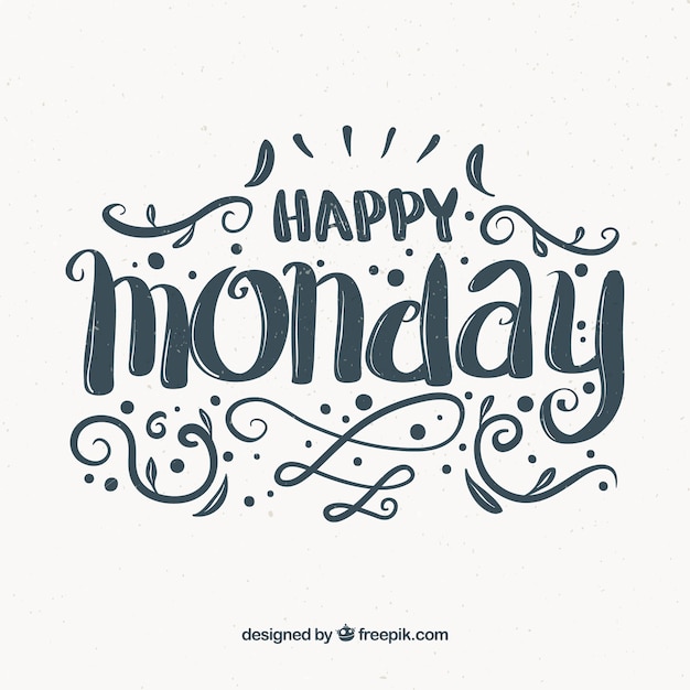 Free Vector Happy monday, handdrawn style