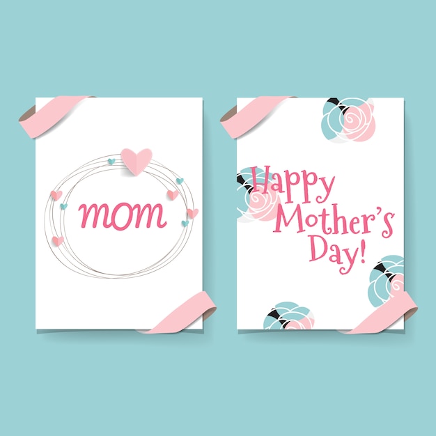 Happy mother\'s day card with flowers