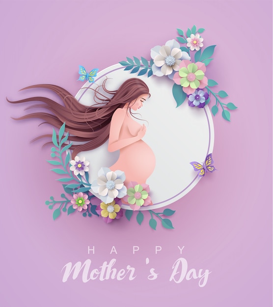 Premium Vector Happy Mother S Day Greeting Card