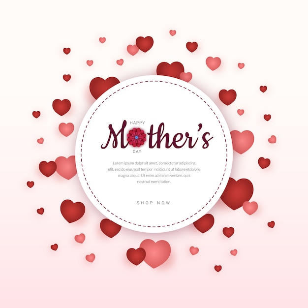 Download Happy mother's day heart pop sticker | Premium Vector