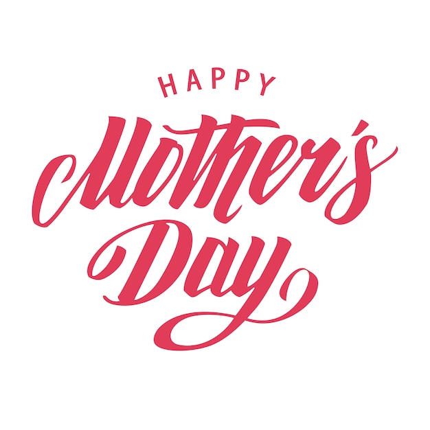 Premium Vector | Happy mother's day vector lettering isolated on white ...