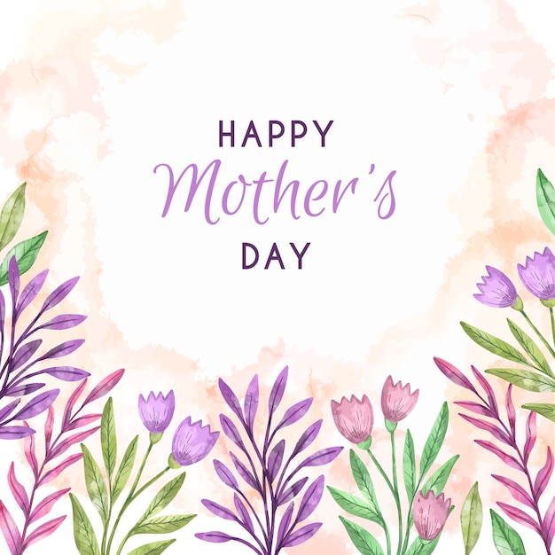 Happy mother's day watercolor style | Free Vector