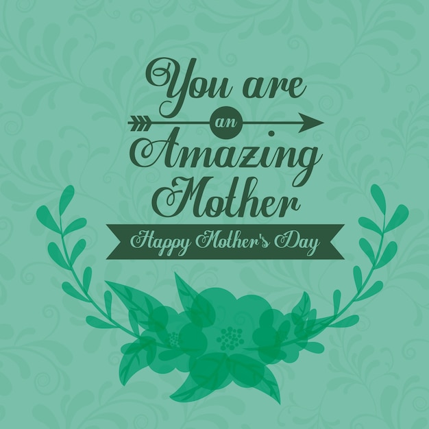 Premium Vector Happy Mothers Day Card Design Vector Illustration