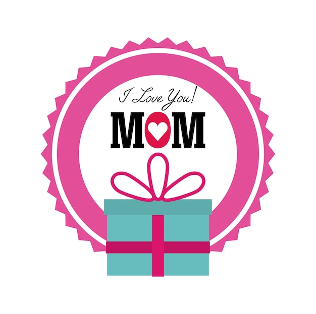 Download Premium Vector | Happy mothers day card with gift box icon