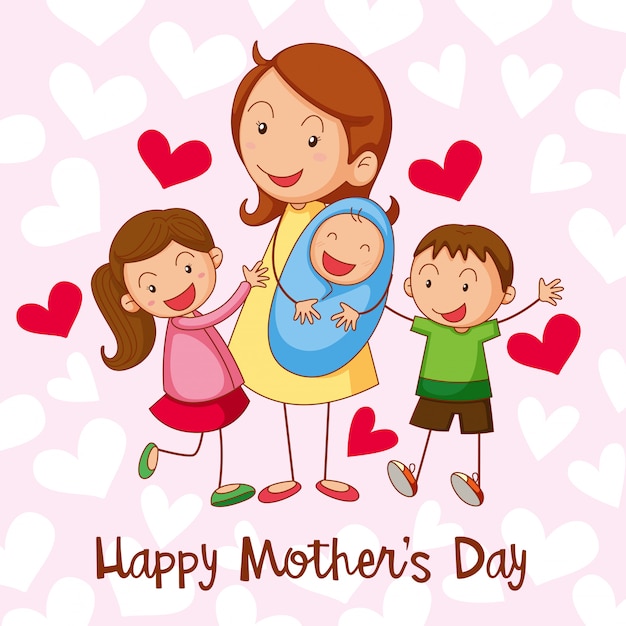 Download Happy mothers day card | Free Vector