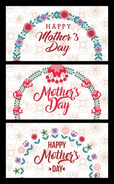 Download Happy mothers day card | Premium Vector