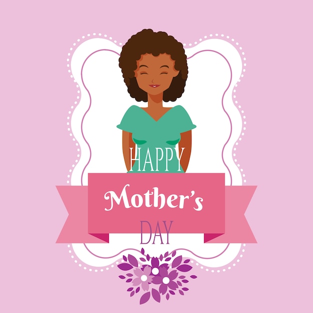 Premium Vector | Happy mothers day cartoon