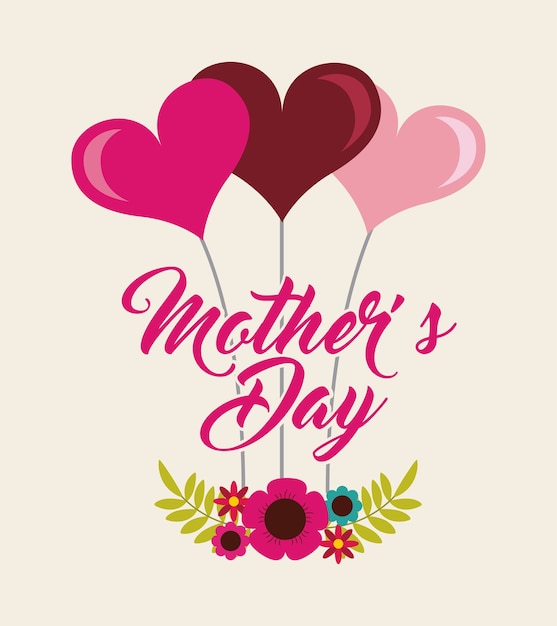 Download Happy mothers day design | Premium Vector