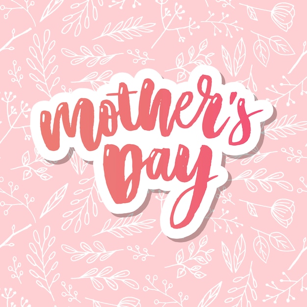 Premium Vector | Happy mothers day elegant typography pink banner.