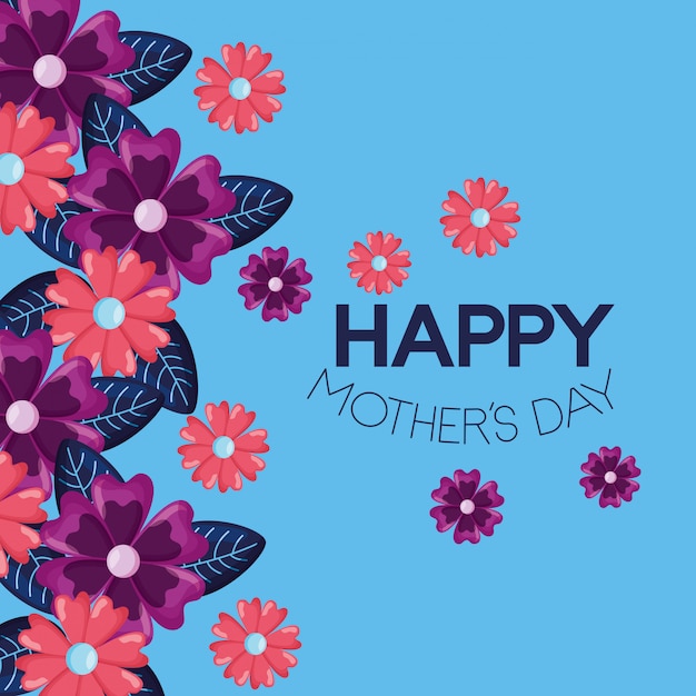 Download Happy mothers day greeting card Vector | Free Download