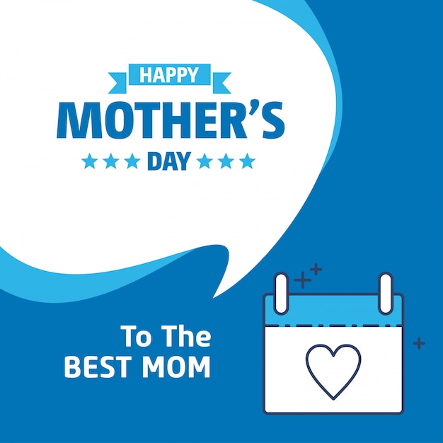 Happy Mothers Day lettering Blue\
Background