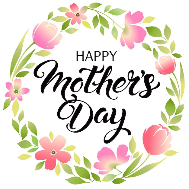 Download Happy mothers day lettering. mothers day greeting card. | Premium Vector