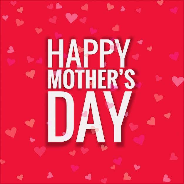 Happy mothers day lettering on red\
background