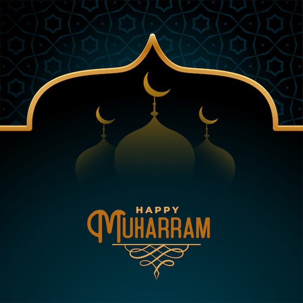 Free Vector | Happy muharram islamic festival background