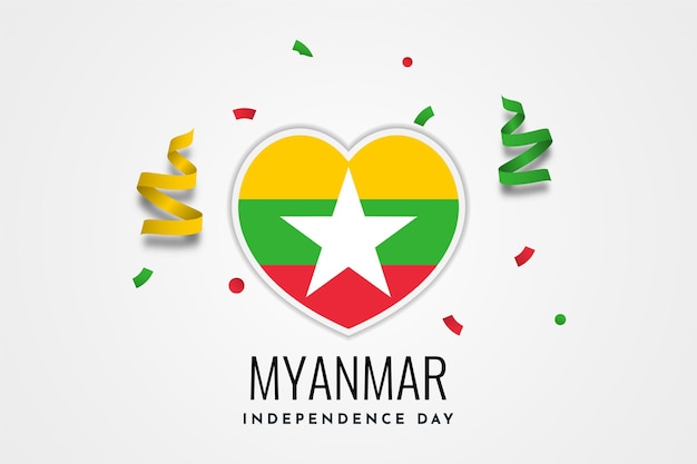 Premium Vector | Happy myanmar independence day illustration template ...