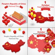 Premium Vector Happy National Day In China Banner Set