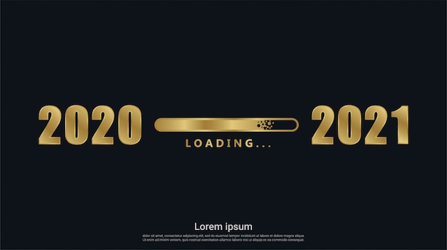 Download Happy new 2021 year with gold loading background | Premium ...