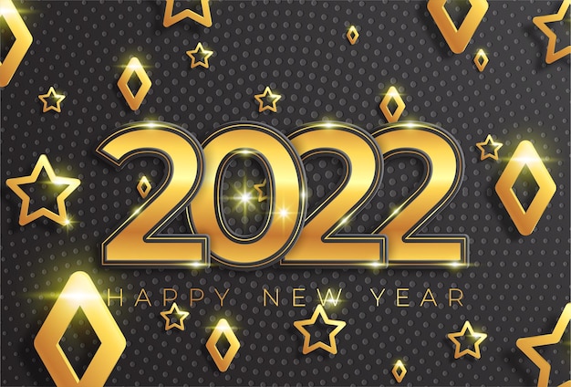 Premium Vector | Happy new 2022 year background