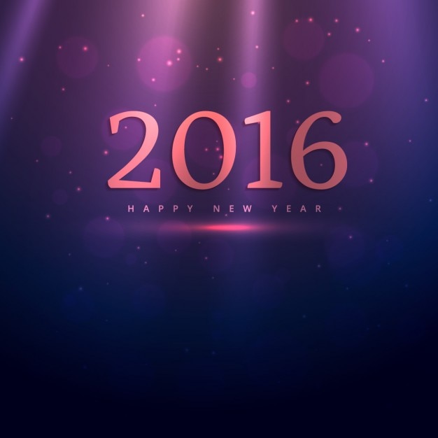 Happy new year 2016 with rays
