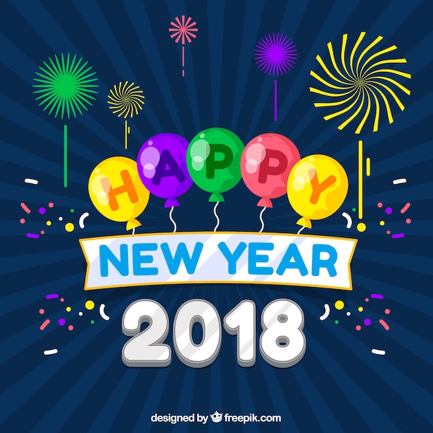 Happy new year 2018 party